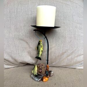 Candle Holder with Fish Design and Candle